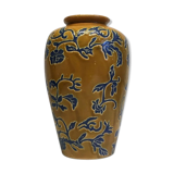 Caramel and blue vase - Bien Hao