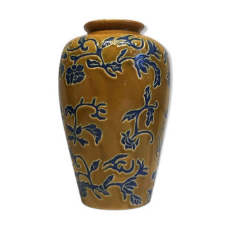 Caramel and blue vase - Bien Hao