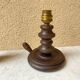Turned wood lamp base, French craftsmanship, vintage art deco, minimalist, 40s/50s