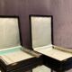Paire de coffrets de rangement fin XIXe pour couverts argenterie