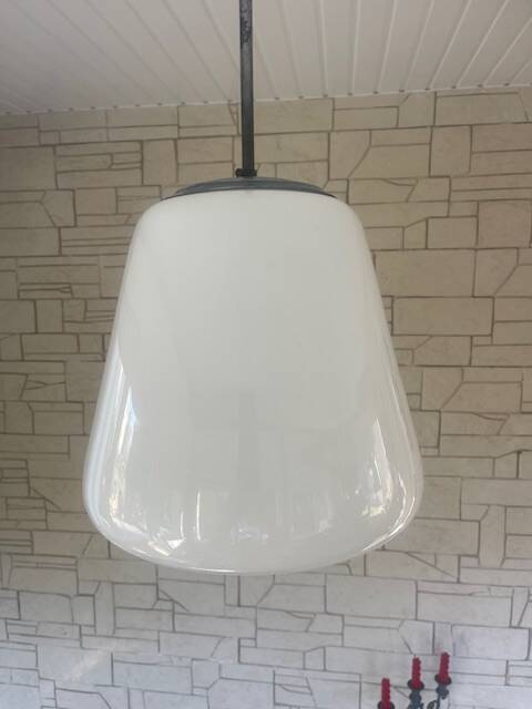 Old opaline chandelier from the 50s
