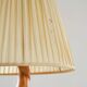 Tree Trunk table lamp in acacia, oak, and linen, 1950s