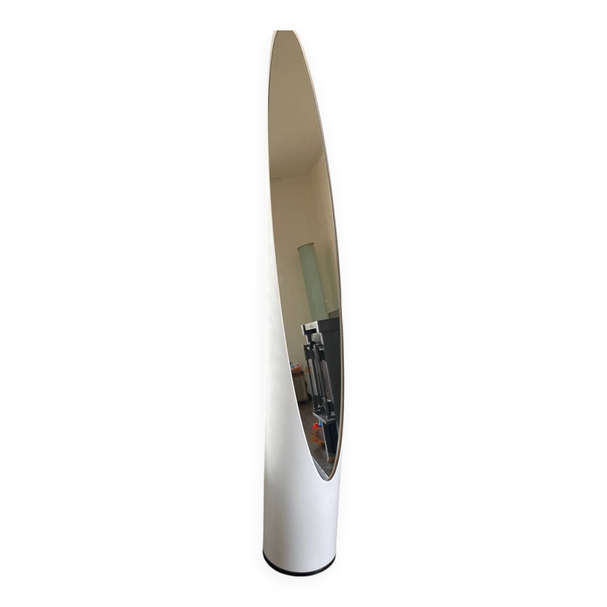 Space age vintage white Dressing Mirror, 1970s