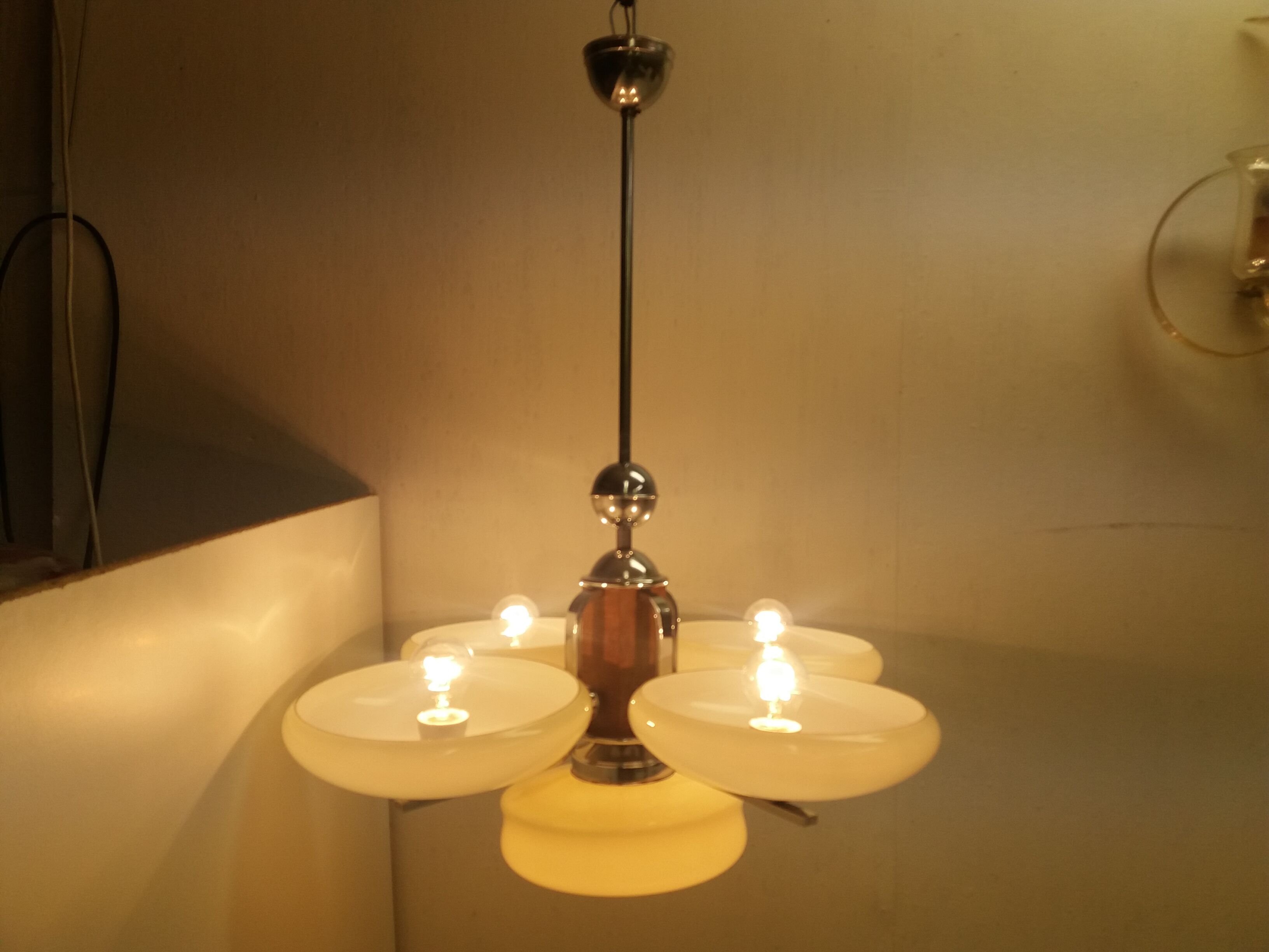 Art Deco chandelier, Czechoslovakia