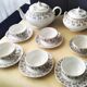 Antique tea service in Sarreguemines U&C earthenware.
