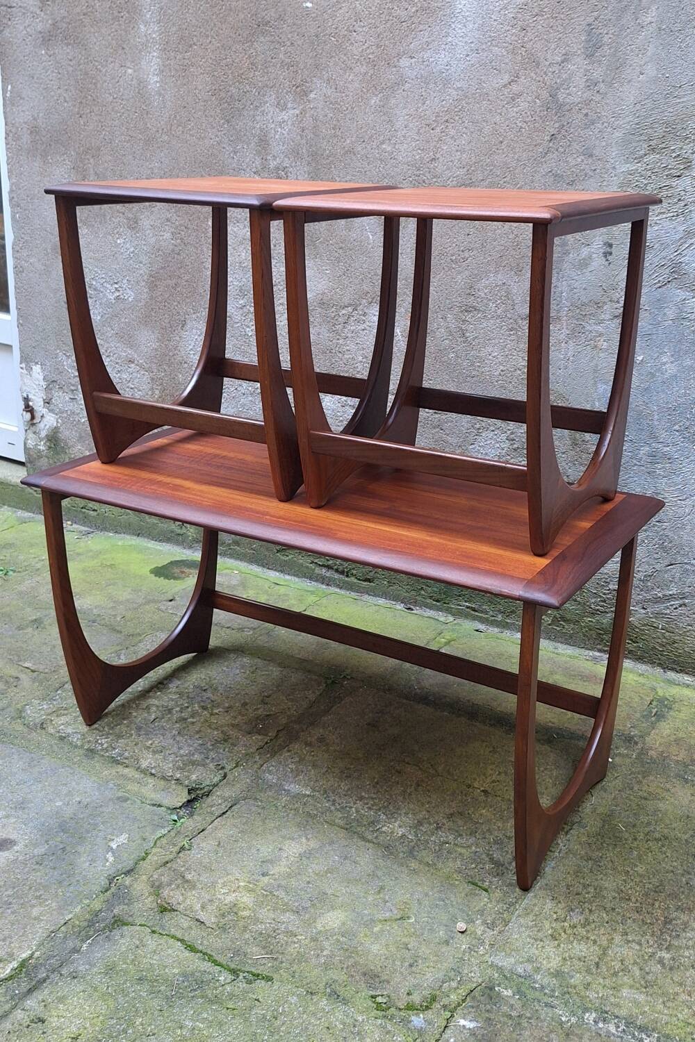 GPlan nesting tables in teak from the 1960s.