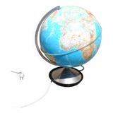 Vintage cast iron plastic globe lamp HERCULES by Stauffacher Italy