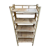Foldable vintage bamboo bookcase