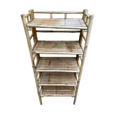 Bibliothèque vintage pliable en bambou