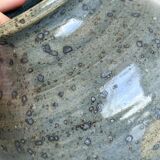 2 stoneware ceramics, vintage glazed stoneware vase