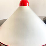 Ceiling lamps in opal glass Italian 1970s