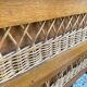 Commode en rotin et bois vintage