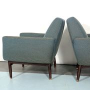 Italian Mid-century wood modern armchairs from 60s