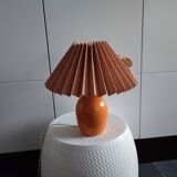 Danish ceramic and fabric bedside lamp by Lene Bjerre