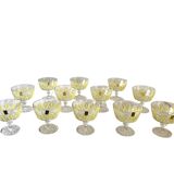 Set of 12 glasses - VMC Reims Arlequin champagne glasses - yellow decor