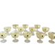 Set of 12 glasses - VMC Reims Arlequin champagne glasses - yellow decor