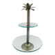 Servant in glass and silver metal palm tree