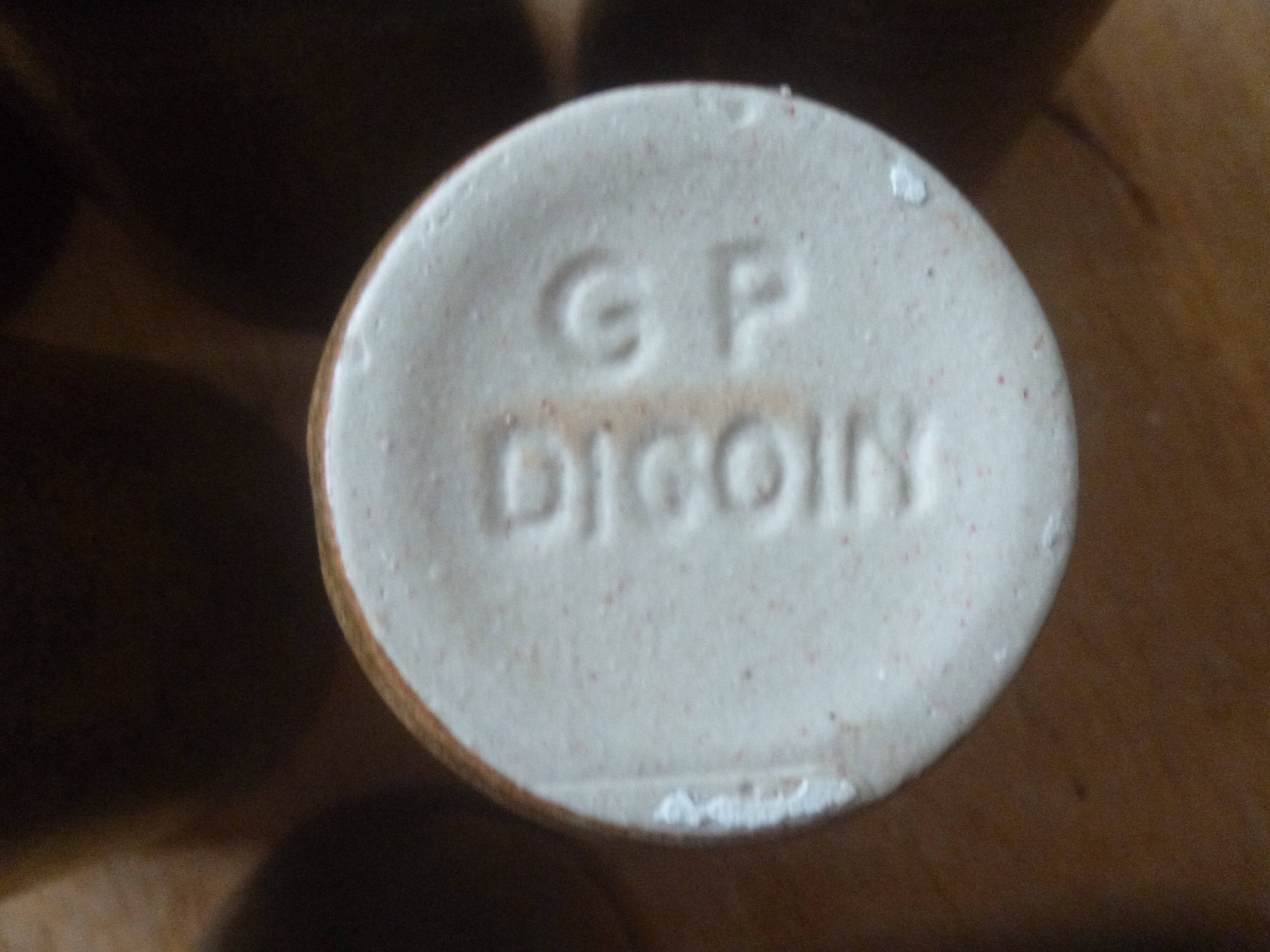 Set of 6 glasses in sandstone GP Digoin