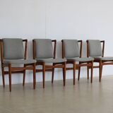 Set of 4 vintage dining chairs with new upholstery
