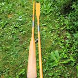 Pair of wooden oars