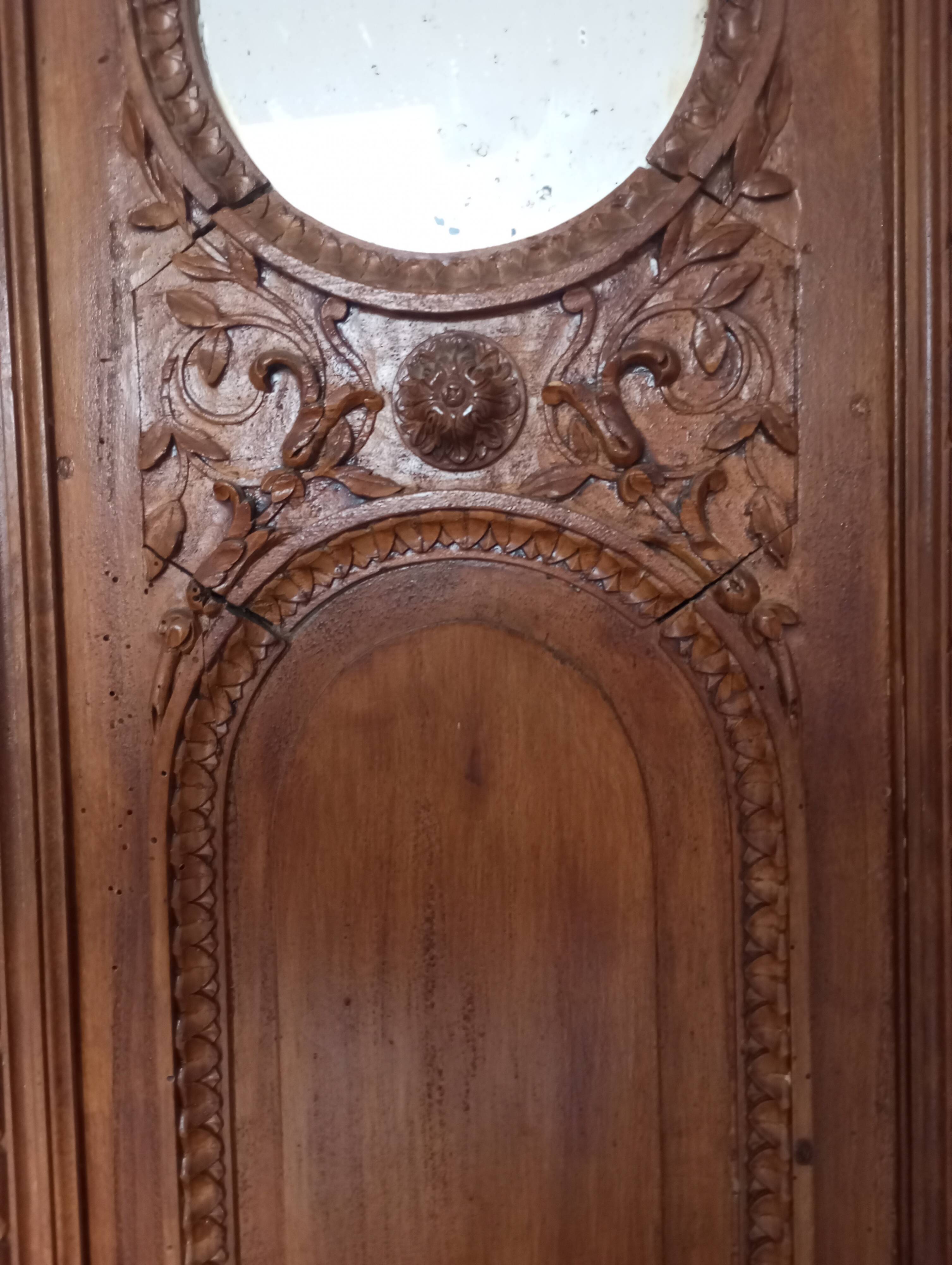 Old and large 3-door wardrobe