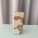 Vintage minimalist beige marble candlestick