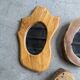 Set de 4 miroirs organiques brutalistes en bois années 50