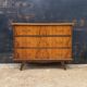 Rosewood chest of drawers with compass feet