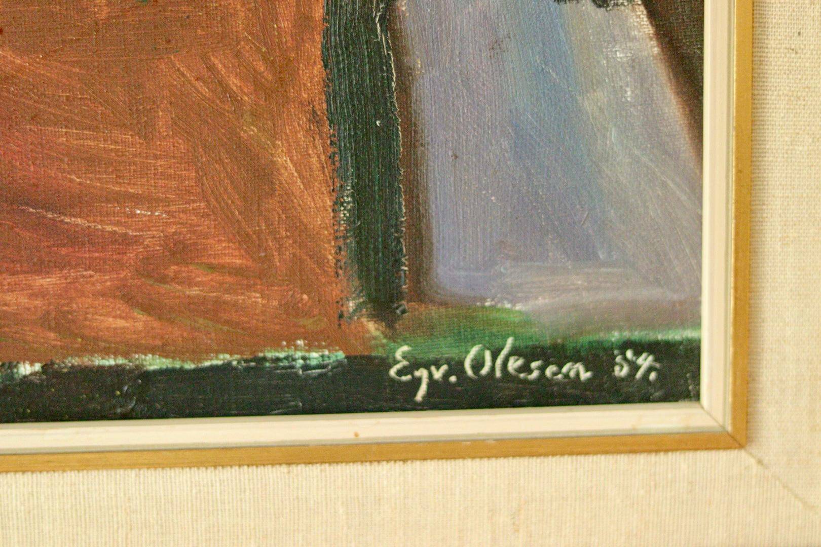 Still life with book by Eyvind Olesen