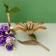 Cendrier vintage en laiton en forme de fleur