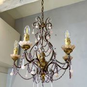 Lustre italien opaline rose