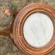Saddle door plant in chiseled wood and marble art deco