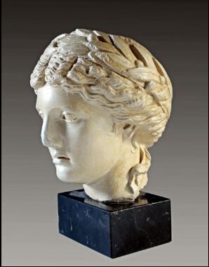 reproduction of the laureate Apollo head from Vaison-la-Romaine