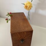 Vintage wooden index card box