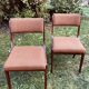 Chaises tissus chiné vintages