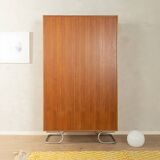 Purist wardrobe from the 1960s in teak veneer by DeWe