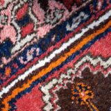 Handmade vintage Persian Hamadan rug 93cm x 196cm 1970s