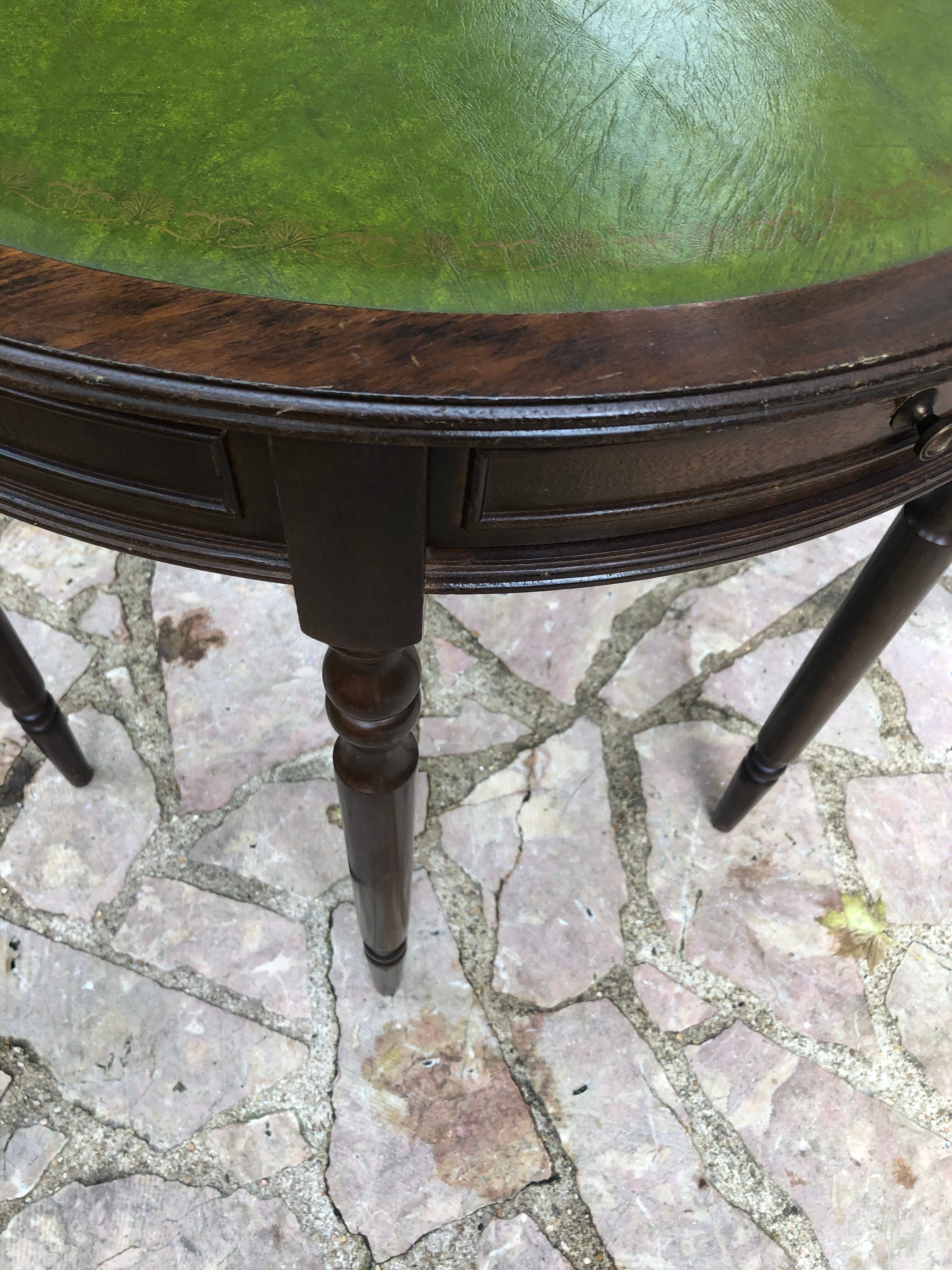 Wooden half moon console