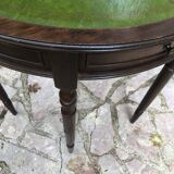 Wooden half moon console