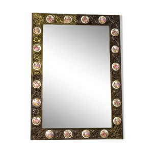 Miroir en Bronze et porcelaine - paris