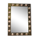 Bronze and Porcelain Mirror from Paris, 1950s