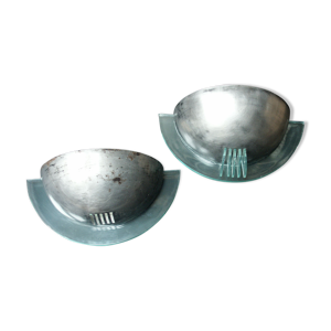 Paire d'appliques métal - plexiglass