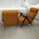 Pair of Scandinavian armchair compass feet 50s