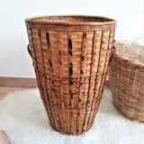 Large wicker basket / high rattan - Rattan pan / wicker XXL
