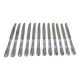 12 Christofle Chinon silver plated dessert knives, 19.7cm