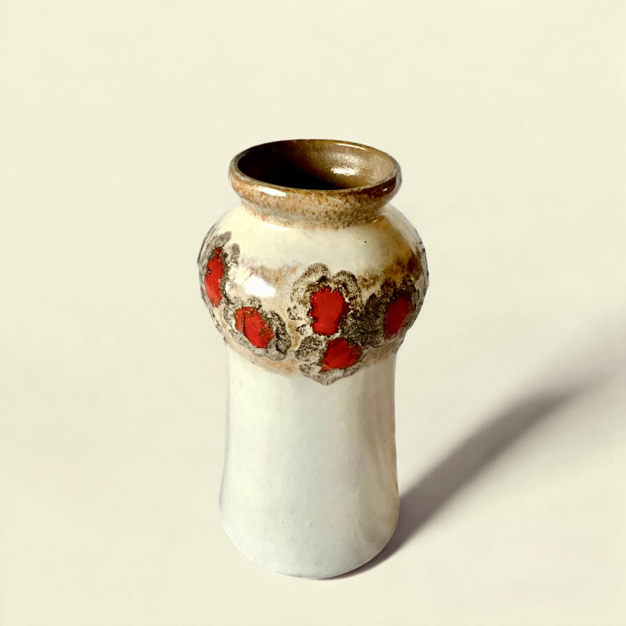 Vintage Strehla Keramik Vase - Fat Lava - East Germany