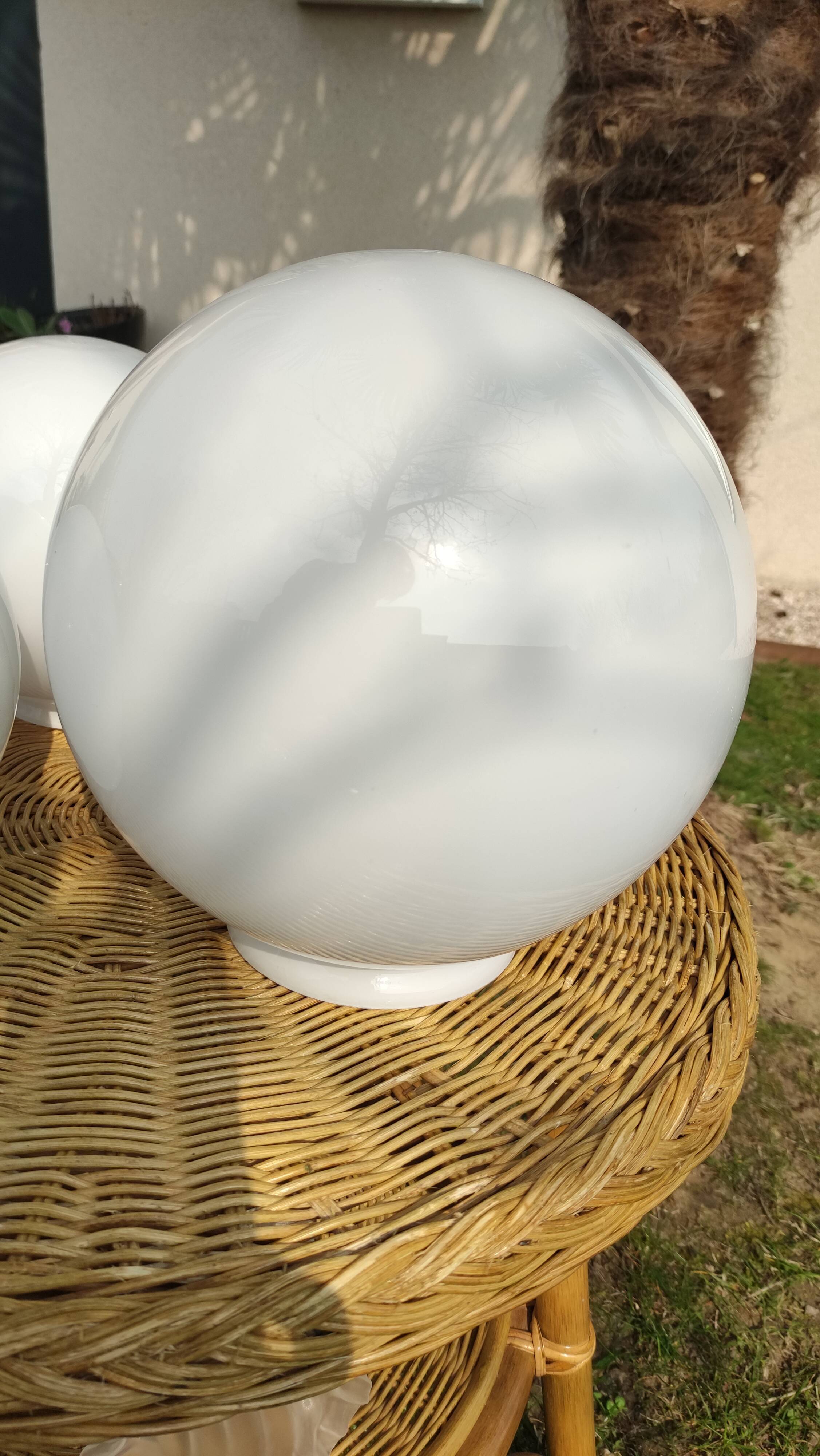 White opaline globe