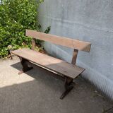 Oak monastery bench