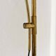 German Postmodern Vintage Brass Arc Floor Lamp with Clamp Rod attributed to Florian Schulz, 1970s