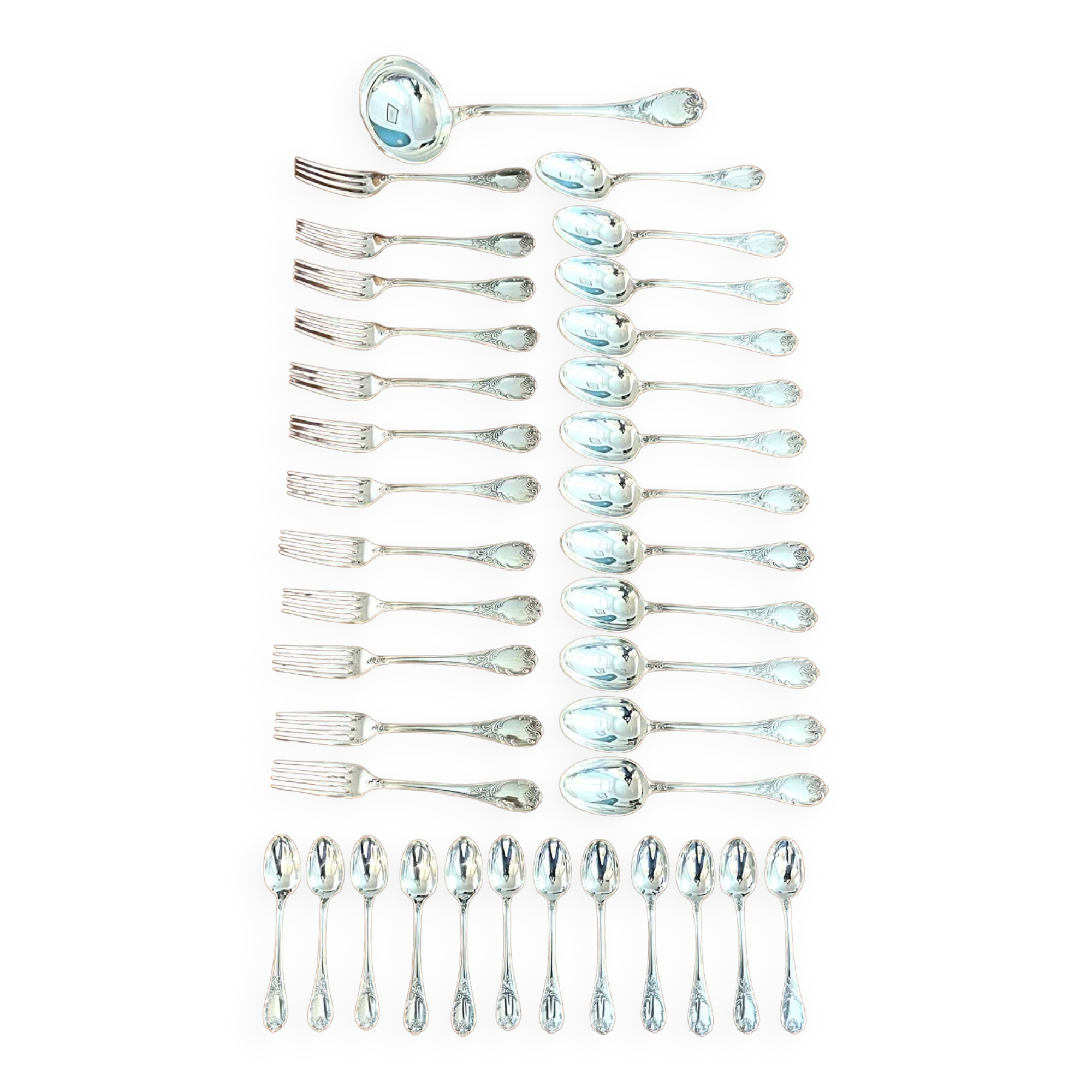 Christofle Marly cutlery set 37 pieces good condition